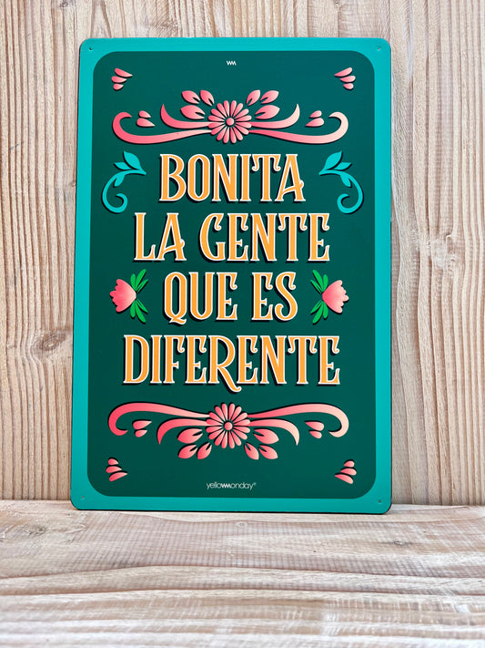 Placa "Bonita La Gente"